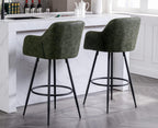 Modern Bar Stools Set of Two with Backrest Arms