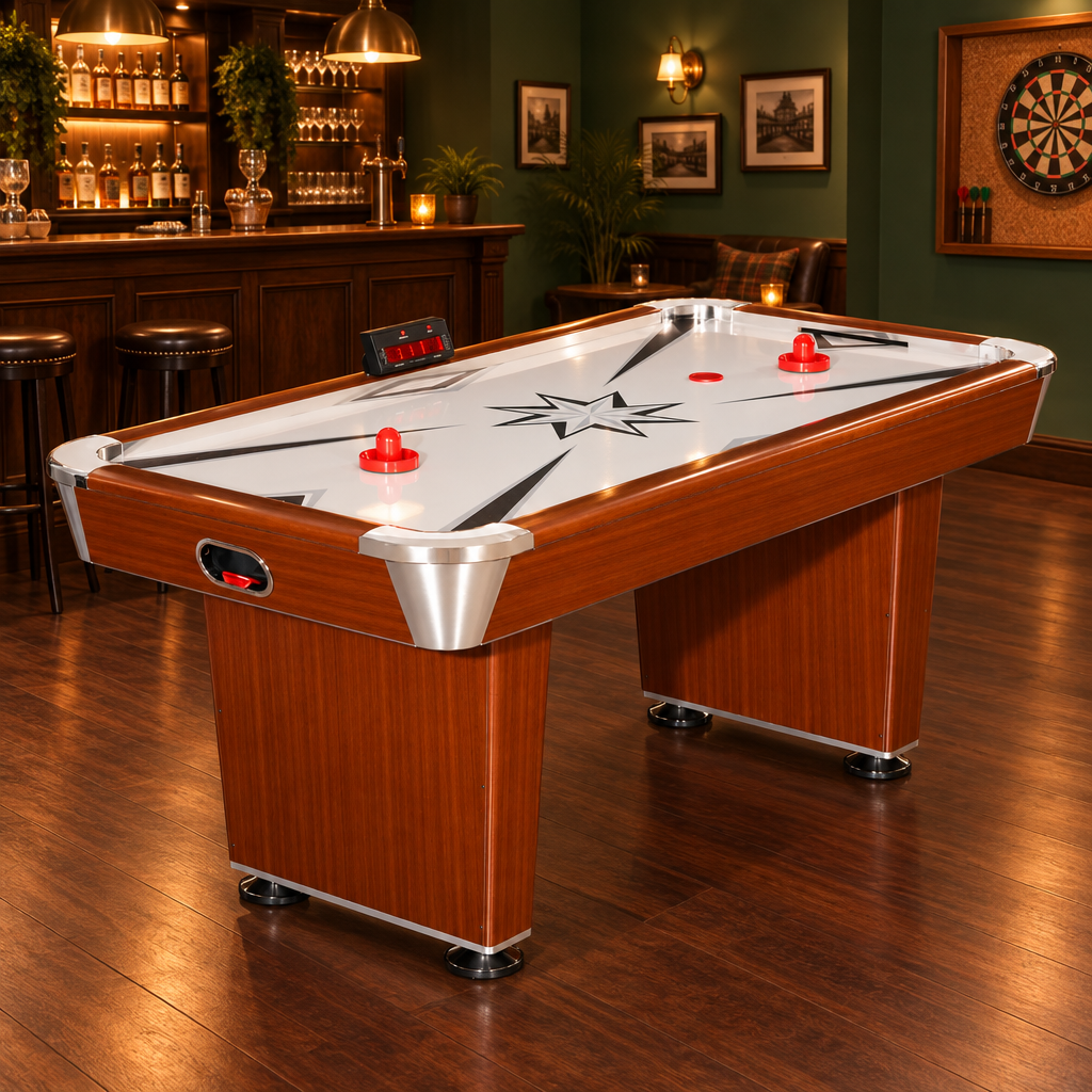 Hathaway Midtown 72 in Air Hockey Table | Cherry Finish