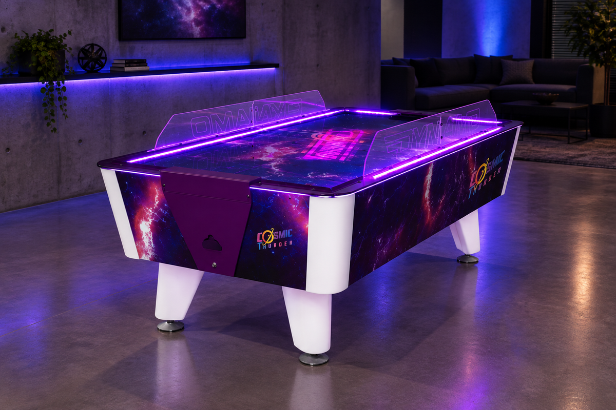 Valley Dynamo Cosmic Thunder 7 ft Home Air Hockey Table | LED Lights
