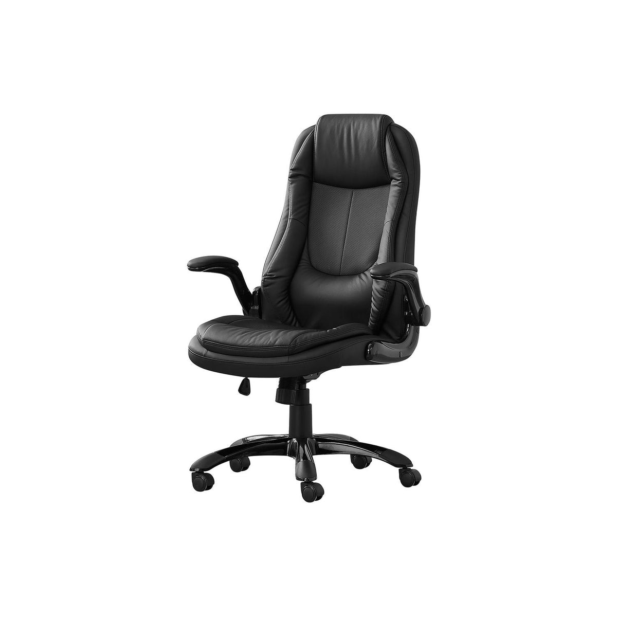 Adjustable High-Back Office Chair with Headrest and Flip-Up Armrests