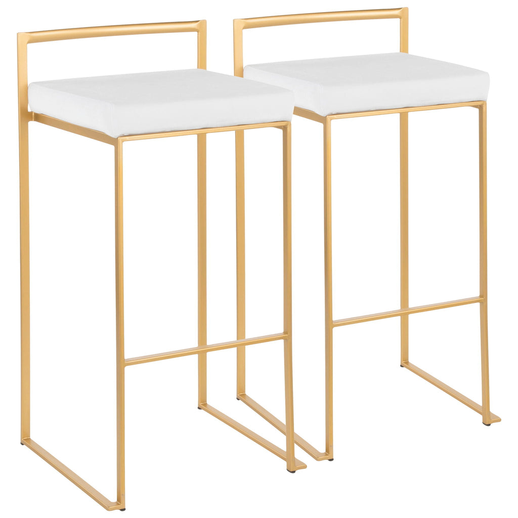 Fuji Contemporary Stackable Bar Stools, 2 or 3 Pieces