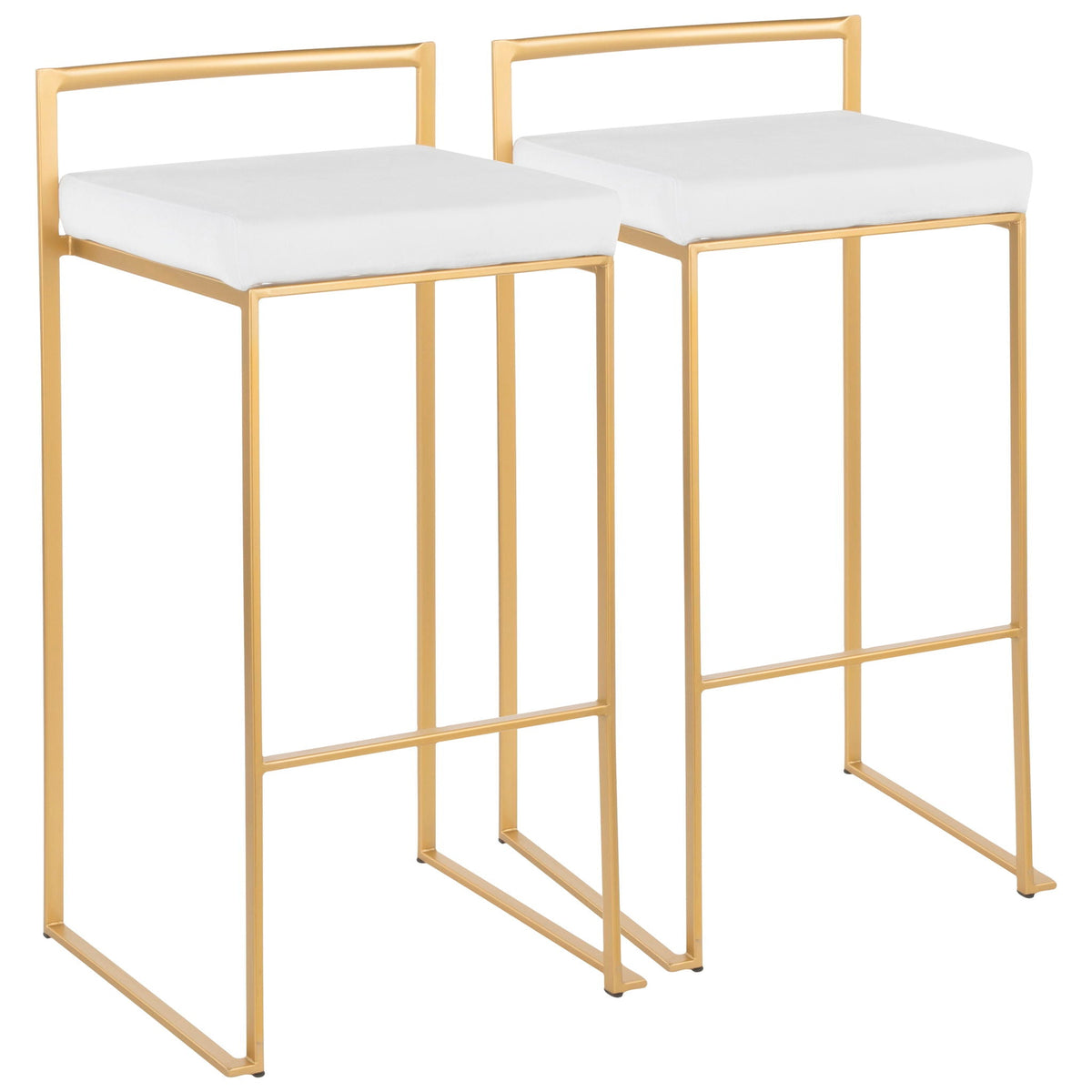 Fuji Contemporary Stackable Bar Stools, 2 or 3 Pieces