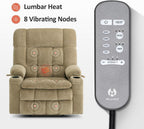 Large Dual Motor Power Lift Recliner Chair Massage Beige