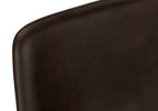 Upholstered Curved-Back Bar Stool