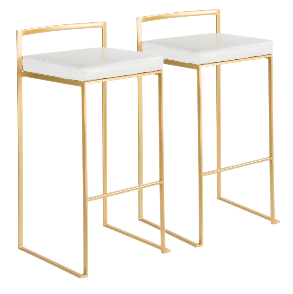 Fuji Contemporary Stackable Bar Stools, 2 or 3 Pieces
