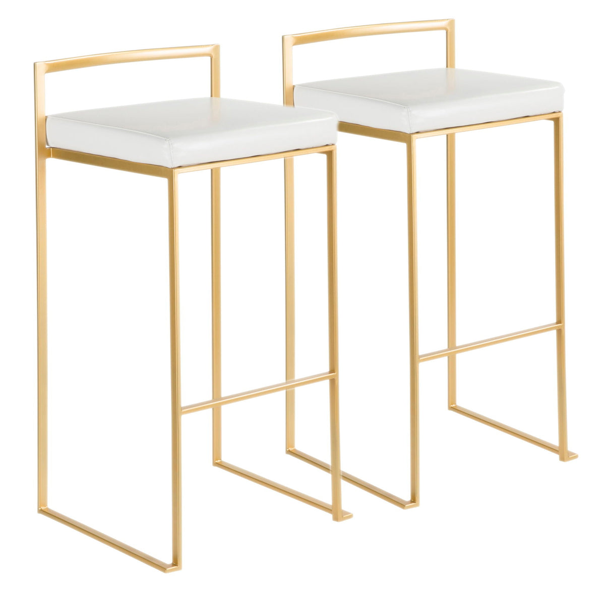 Fuji Contemporary Stackable Bar Stools, 2 or 3 Pieces