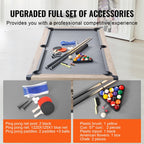 VEVOR 7 ft 3-in-1 Pool Table | Table Tennis & Dining