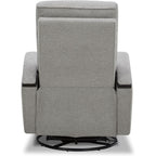 Fabric Power Swivel Glider Rocker Recliner Chair Light Grey