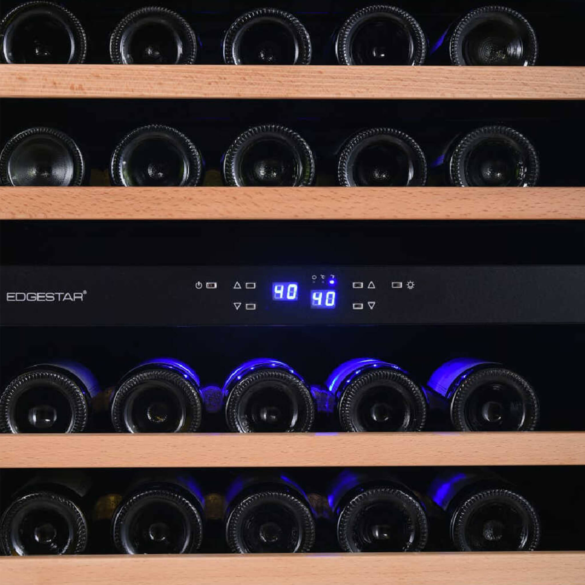 EdgeStar Premium 101-Bottle Built-In Dual Zone Wine Cooler