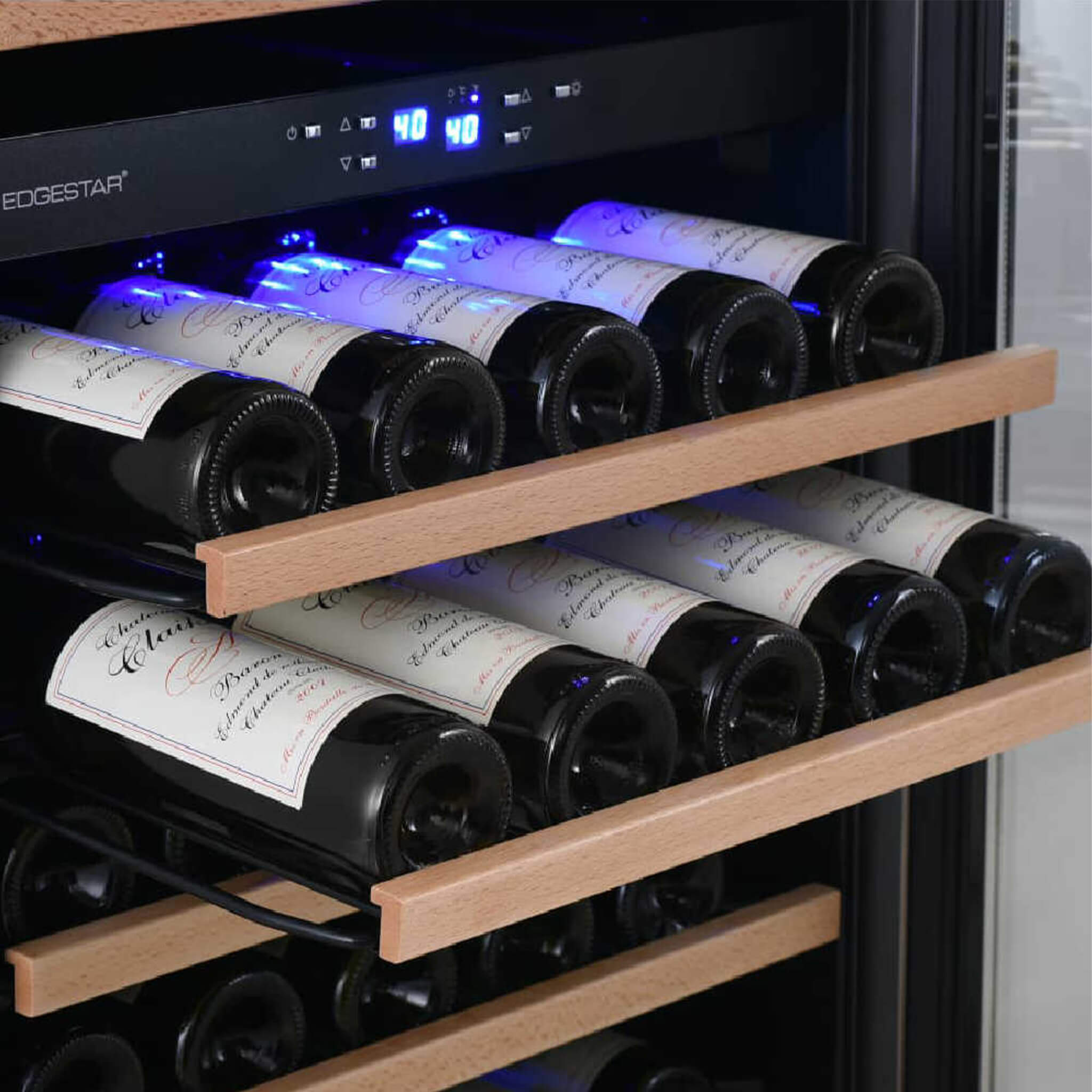 EdgeStar Premium 101-Bottle Built-In Dual Zone Wine Cooler
