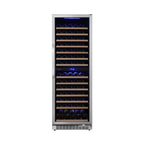 EdgeStar 24-Inch 141-Bottle Dual Zone Wine Cooler with Interior Lighting