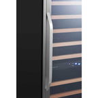 EdgeStar 24-Inch 141-Bottle Dual Zone Wine Cooler with Interior Lighting