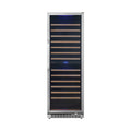 EdgeStar 24-Inch 141-Bottle Dual Zone Wine Cooler with Interior Lighting