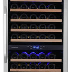 EdgeStar 24-Inch 141-Bottle Dual Zone Wine Cooler with Interior Lighting