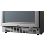 EdgeStar 24-Inch 141-Bottle Dual Zone Wine Cooler with Interior Lighting