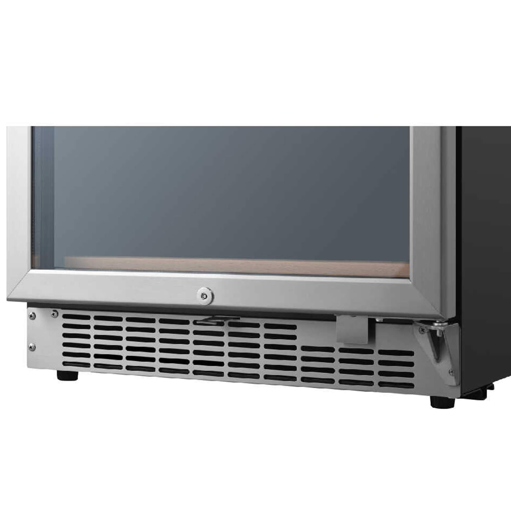 EdgeStar 24-Inch 141-Bottle Dual Zone Wine Cooler with Interior Lighting
