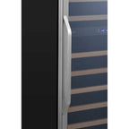 EdgeStar 24-Inch 142-Bottle Built-In Dual Zone Double Door Wine Cooler with Door Lock