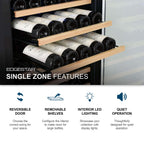 EdgeStar 24-Inch Wide 111-Bottle Single Zone Wine Cooler