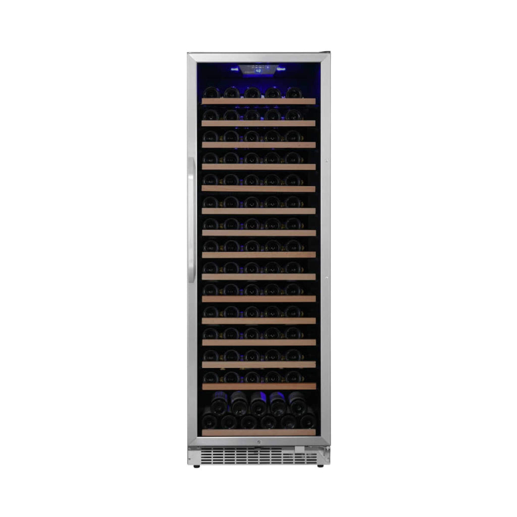 EdgeStar 24-Inch Wide 151-Bottle Freestanding Single Zone Wine Cooler with Even Cooling Technology