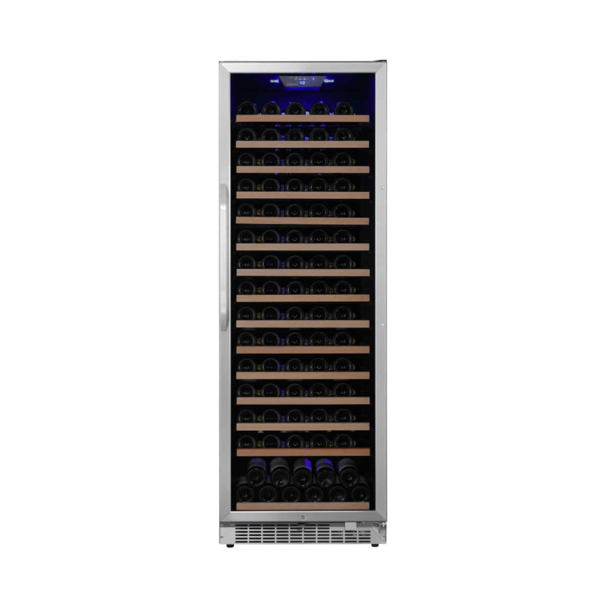 EdgeStar 24-Inch Wide 151-Bottle Freestanding Single Zone Wine Cooler with Even Cooling Technology