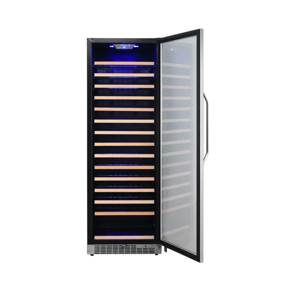 EdgeStar 24-Inch Wide 151-Bottle Freestanding Single Zone Wine Cooler with Even Cooling Technology