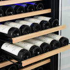 EdgeStar 24-Inch Wide 151-Bottle Freestanding Single Zone Wine Cooler with Even Cooling Technology