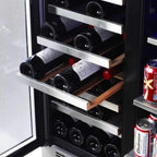 EdgeStar 30-Inch Wide 28-Bottle Built-In Dual Zone Beverage Center with 86-Can Capacity