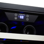 EdgeStar 30-Inch 56-Bottle Built-In French Door Wine Cooler with Door Locks