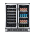 EdgeStar 30-Inch Wide 28-Bottle Built-In Dual Zone Beverage Center with 86-Can Capacity