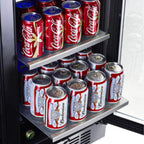 EdgeStar 30-Inch Wide 28-Bottle Built-In Dual Zone Beverage Center with 86-Can Capacity