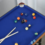 55 in Folding Pool Table | Blue Cloth & Accessories