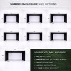 SimBox Golf Simulator Enclosure with Pro Impact Screen, Frame & Free Side Barriers