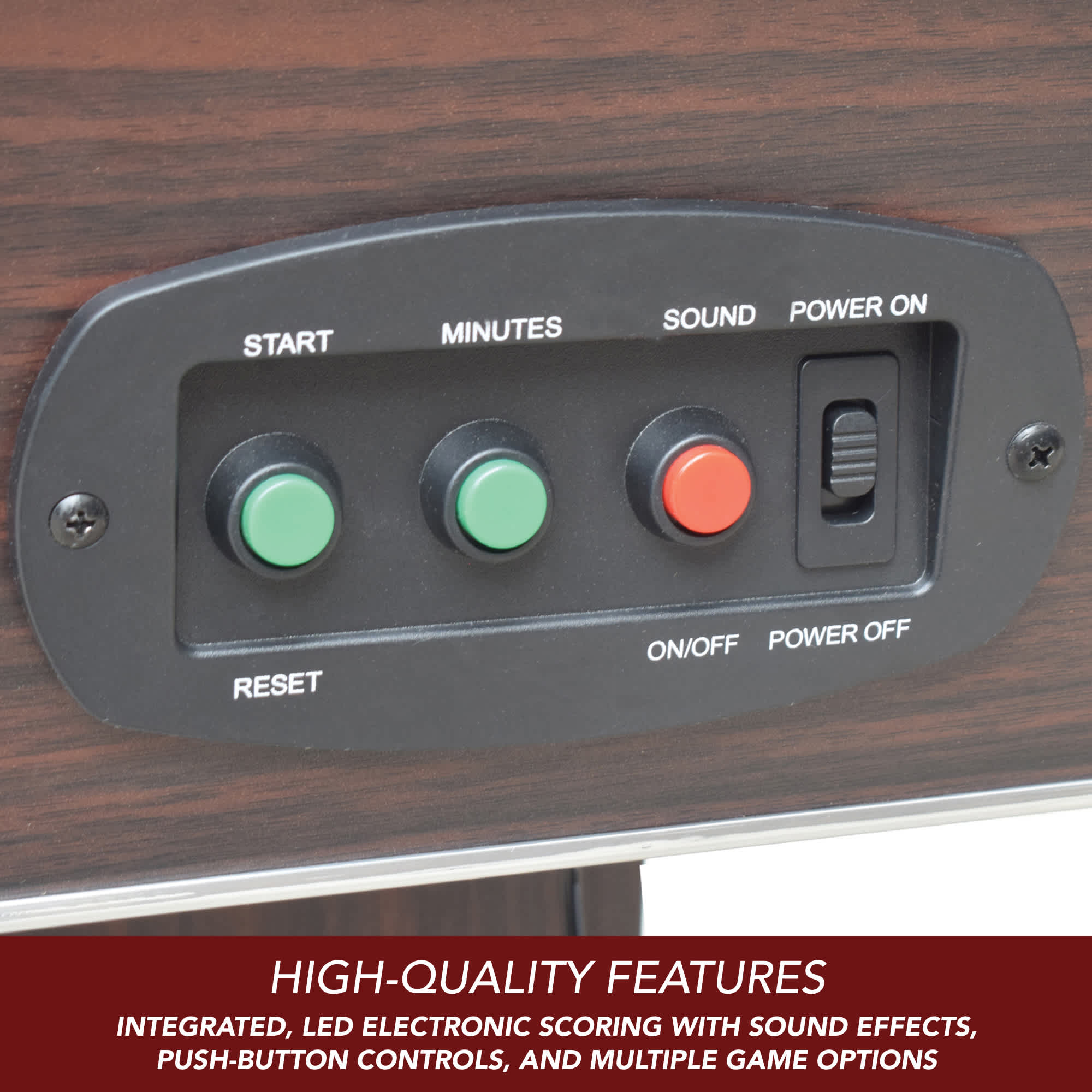 Midtown II 6-ft Air Hockey Table with LED Scoring - Dark Cherry Finish by Hathaway
