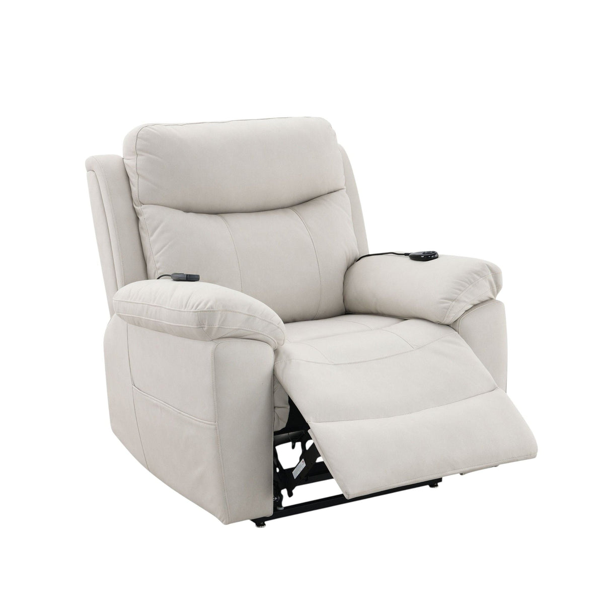 Chriki Beige Power Lift Recliner with Heat and Massage