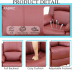 Leather Recliner Sofa Set Red Three Piece Living Room Furniture