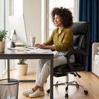Adjustable Reclining PU Leather Office Chair with Footrest