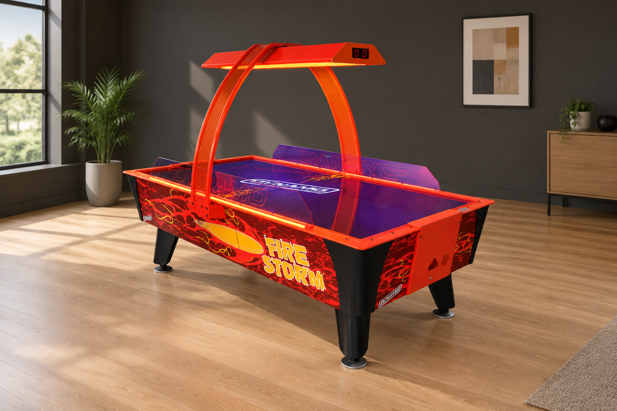 Valley Dynamo Fire Storm Home Air Hockey Table | LED Lighting