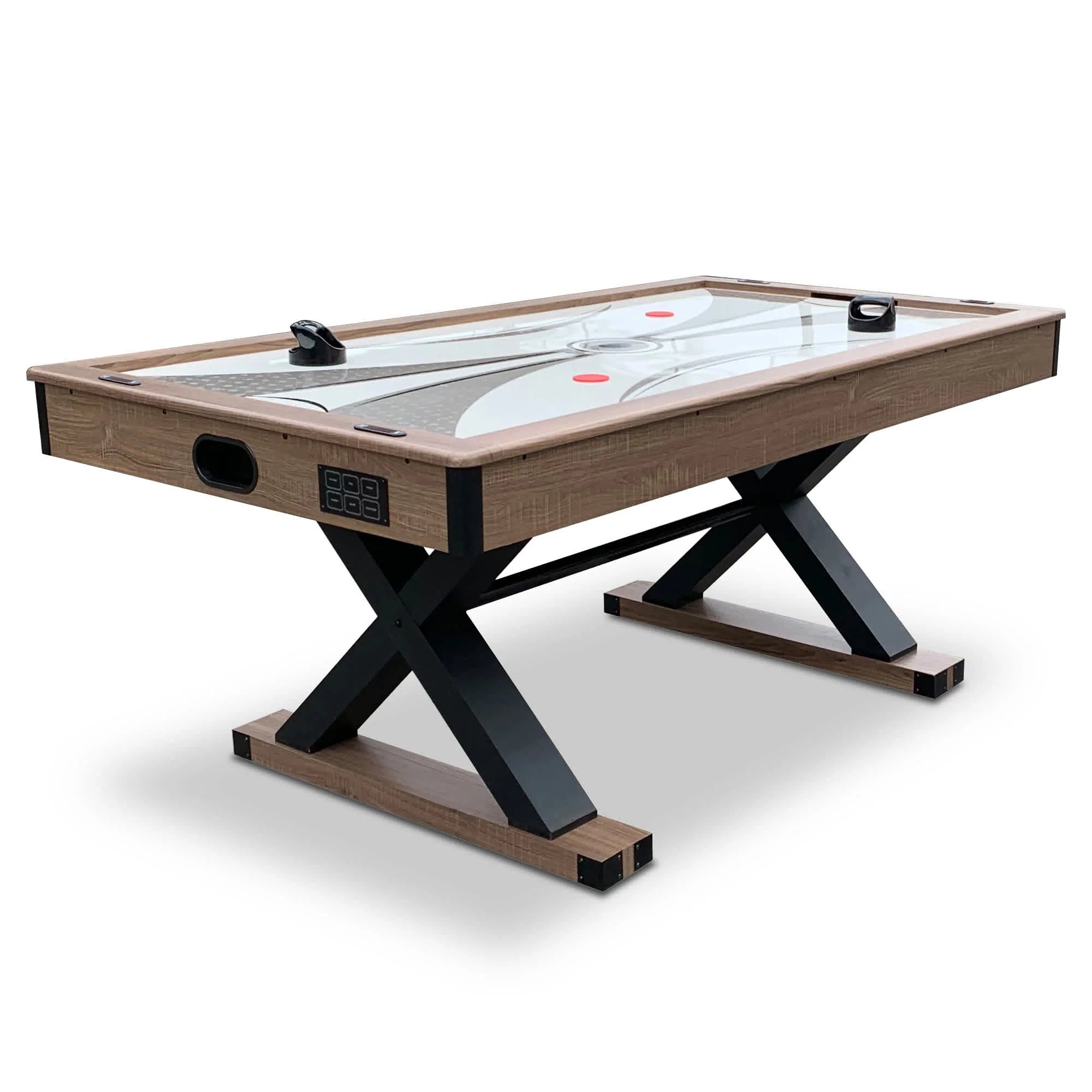 Excalibur 6-ft Air Hockey Table with LED Scoring and Table Tennis Top by Hathaway