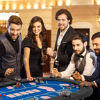 Foldable Poker Table with 8 Cup Holders