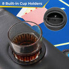 Foldable Poker Table with 8 Cup Holders