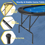 Foldable Poker Table with 8 Cup Holders