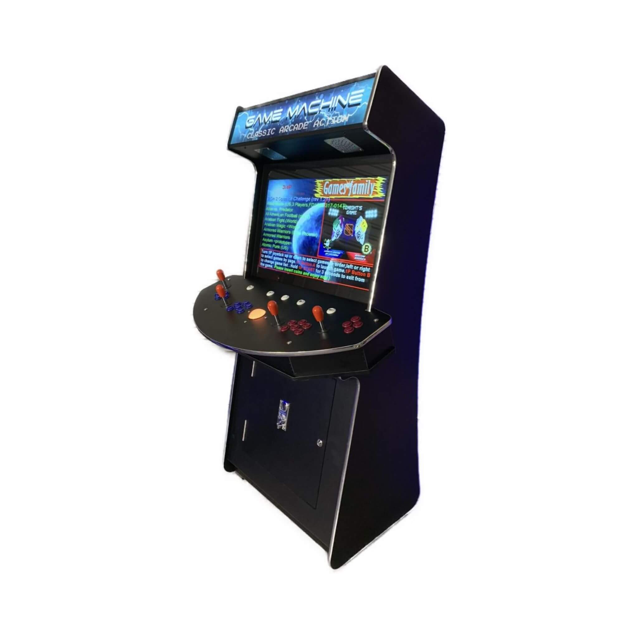 Full-Size Commercial-Grade 4-Player Upright Standup Arcade Machine with 4,600 Classic Games