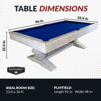 Montecito 8-ft Pool Table, Driftwood by Hathaway