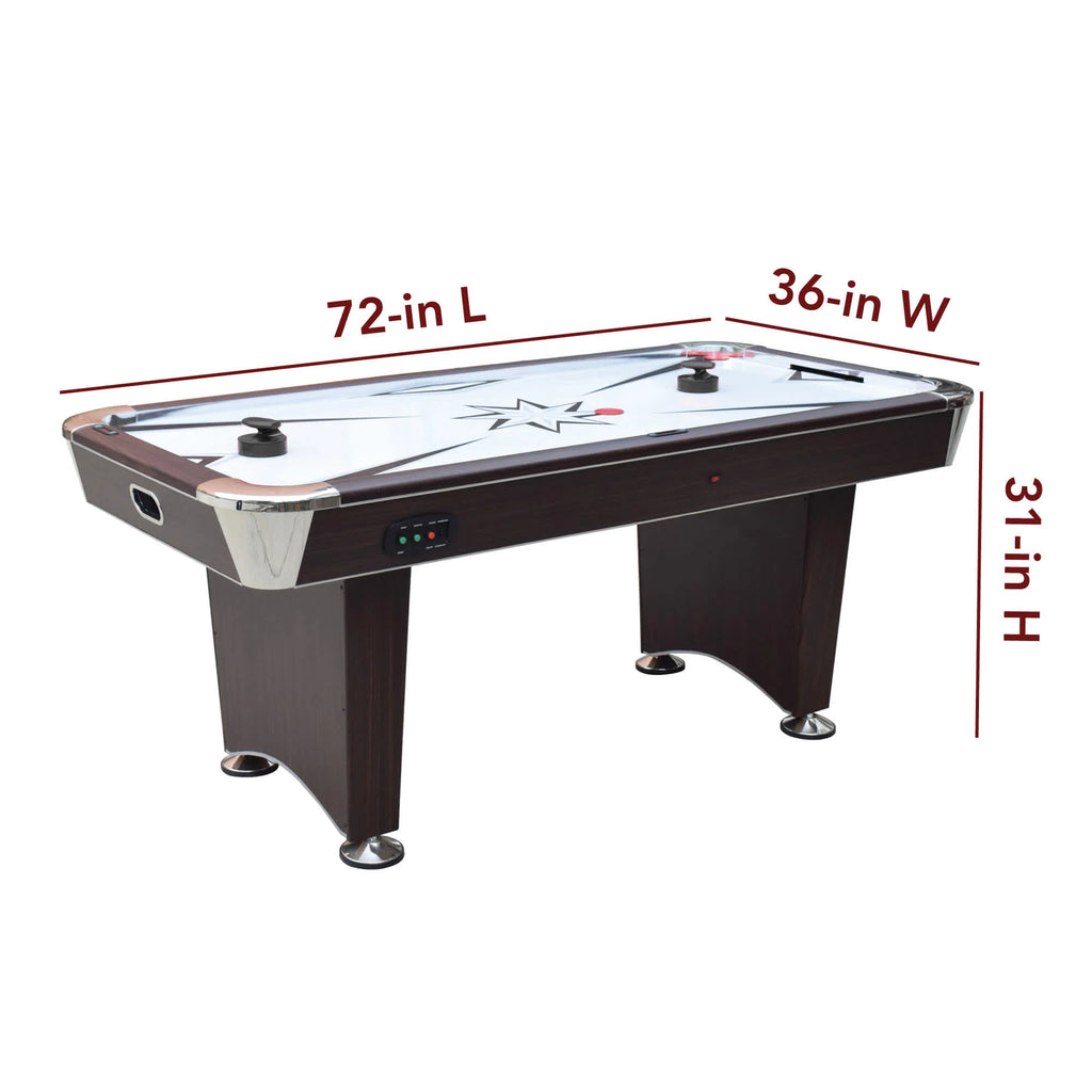 Midtown II 6-ft Air Hockey Table with LED Scoring - Dark Cherry Finish by Hathaway