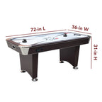 Midtown II 6-ft Air Hockey Table with LED Scoring - Dark Cherry Finish by Hathaway