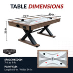 Excalibur 6-ft Air Hockey Table with LED Scoring and Table Tennis Top by Hathaway
