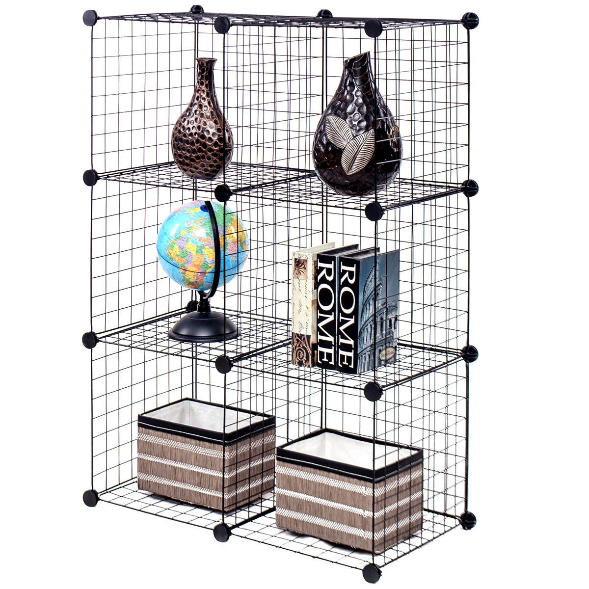 4-Piece Upholstered Bar Stools with Rubberwood Frames