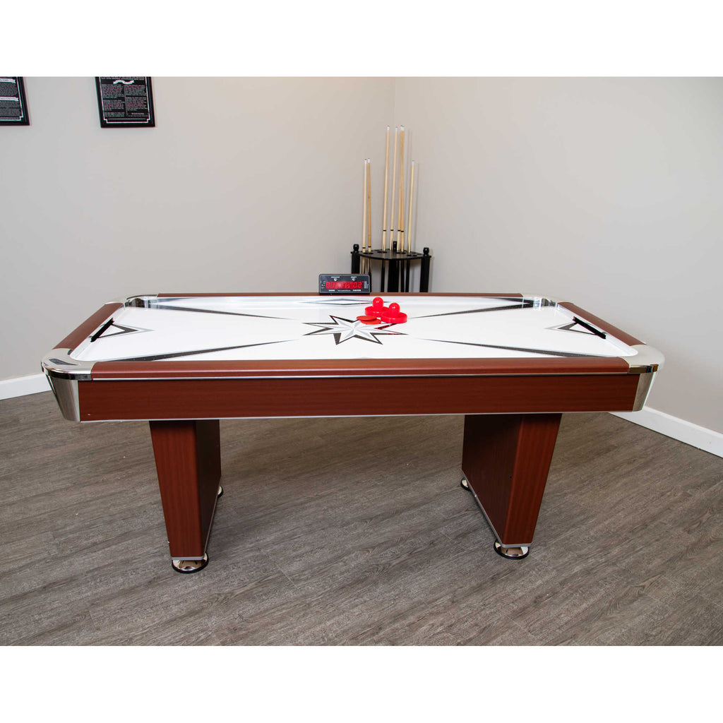 Midtown 72-in Air Hockey Table with LED Scoring - Cherry Finish by Hathaway