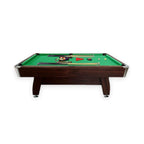 Modern Green Felt 8FT Billiard Pool Table with Automatic Ball Return and Accessories Kit