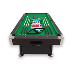 Modern Green Felt 8FT Billiard Pool Table with Automatic Ball Return and Accessories Kit
